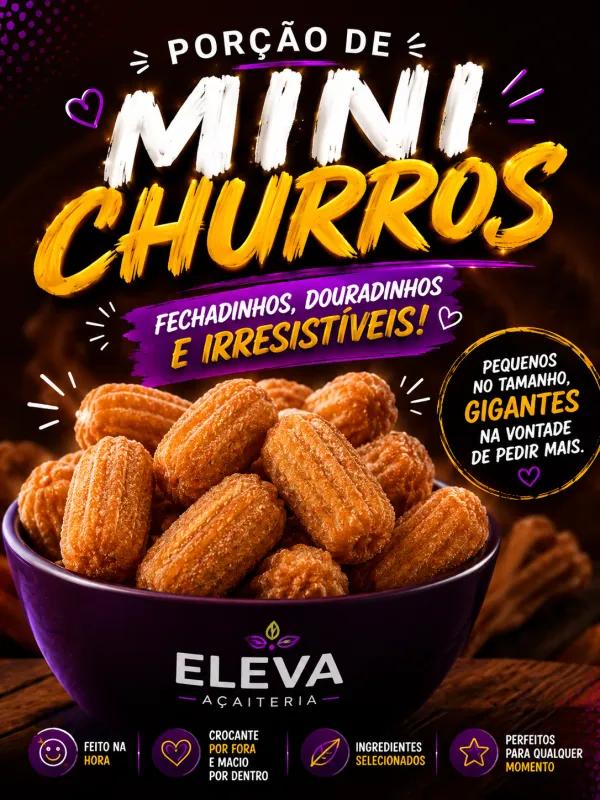 Porção Mini Churros Recheados